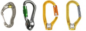 Karabiners with integrated pulley